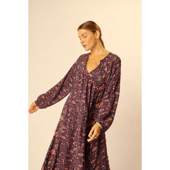 💕NATALIE MARTIN💕 Fiore Maxi Dress Petite Fleur Aubergine Floral Small NWOT - Picture 5 of 16